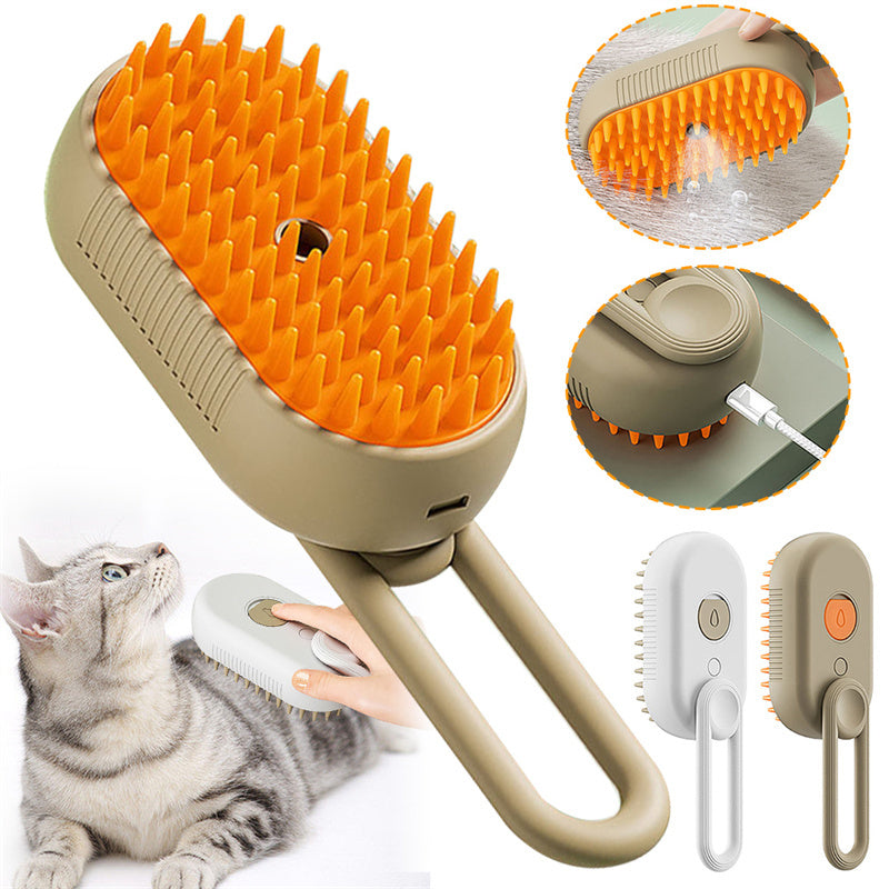 Cat Steam Brush Steamy Dog Brush 3 In 1 Electric Spray Cat Hair Brushes For Massage Pet Grooming Comb Hair Removal Combs Pet Products (Deactivated as recommended by ZCT)
